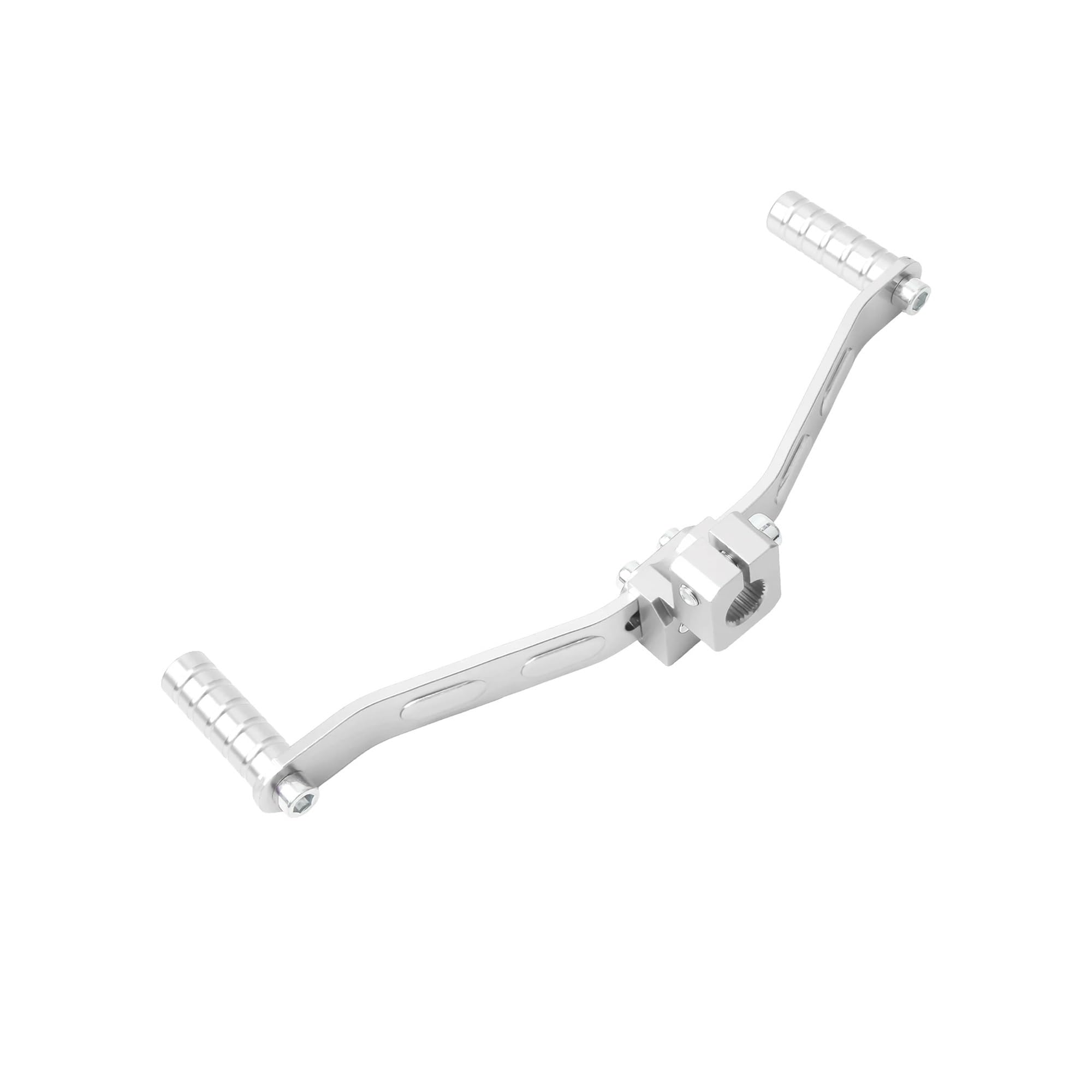 Lbcsrmh Silver Motorcycle Gear Lever Universal Gear Shift Lever Motorcycle Dual Way Footrest Pedal Shifter 21Cm Motorbike Refitting Parts Modification Accessories