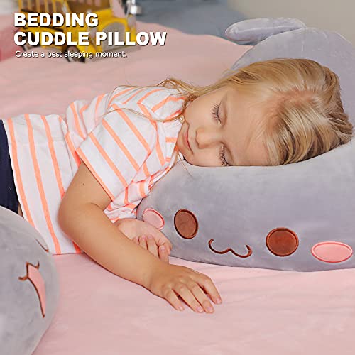 Onsoyours Cute Kitten Plush Toy Stuffed Animal Pet Kitty Soft Anime Cat Plush Pillow For Kids (Gray A, 25.5") #TOP3