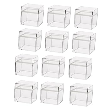 Amazon｜USHOBE 36個 箱 飴 箱 四角 容器 蓋付き 四角 収納