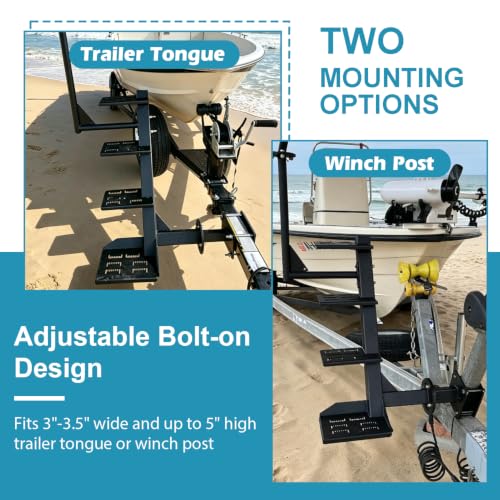 Image of Adjustable 4-Step Boat Trailer Steps | Side Mount | Anti-Slip