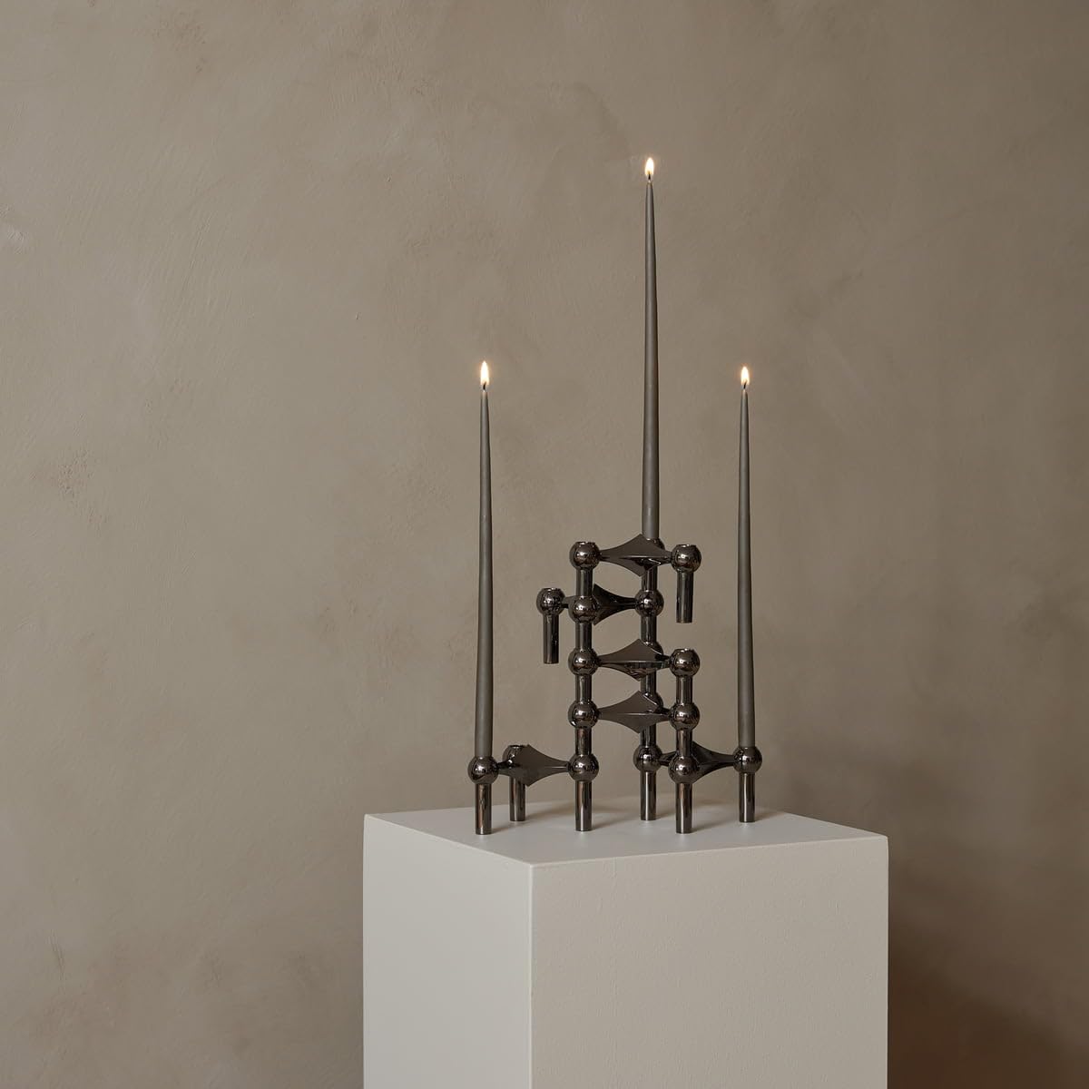 Stoff Nagel taper candles by Ester & Erik z wosku parafinowego w kolorze czarnym, czas palenia ok. 3,5 h, niekapiący, 6 sztuk, 36010
