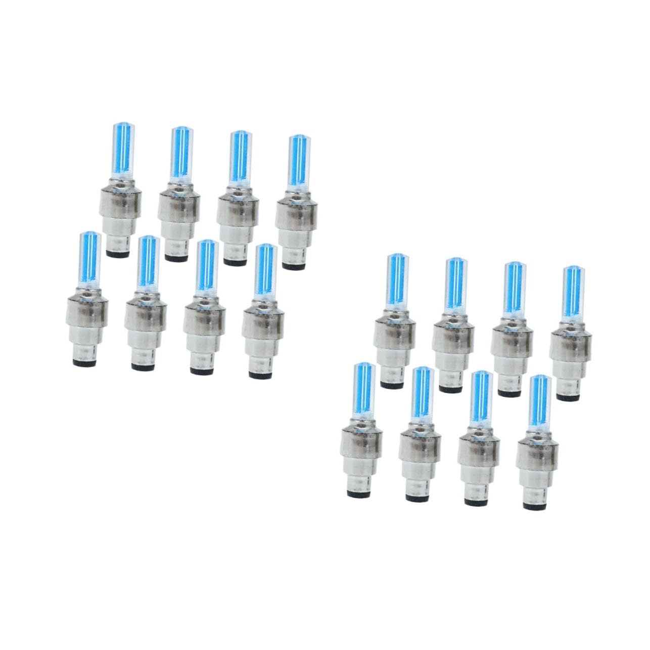 Milisten 2sets Bike Wheel Light Valve Stem Lights Tire Wheel Spoke Lamp Easy Install Bike Accessories 8pcs*2