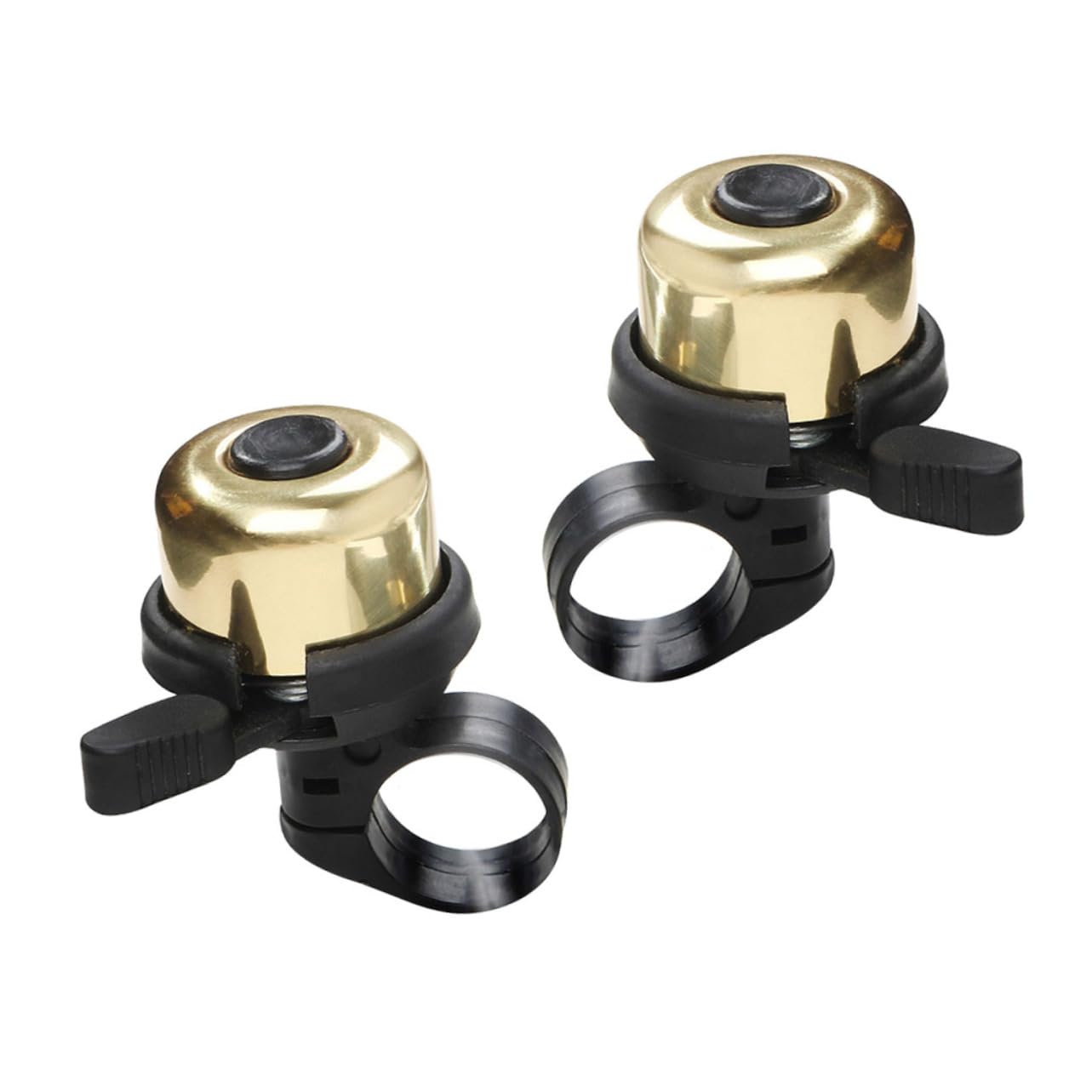 Toyvian 2Pcs Copper Bike Bell Mini Loud Bell Accessory for Safety Bicycles Scooters and Motorcycles Durable Copper Material Easy to Install Random Color