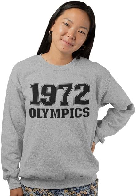1972 Olympics Sweatshirt - World Book Day Unisex Fit Women's Sweater - Reading Mrs. Trunchbull Inspired Costume - Funny Reader Bookworm Jumper, Trendy Sweatshirt