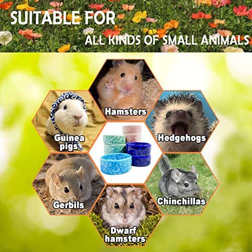 Kathson 2 Pcs Hamster Food Bowl Guinea Pig Ceramic Water Bowl Small Animal Feeding Dish For Dwarf Hamster Gerbil Syrian Ferret Hedgehog Chinchilla Bunny (Pink)… thumb #6