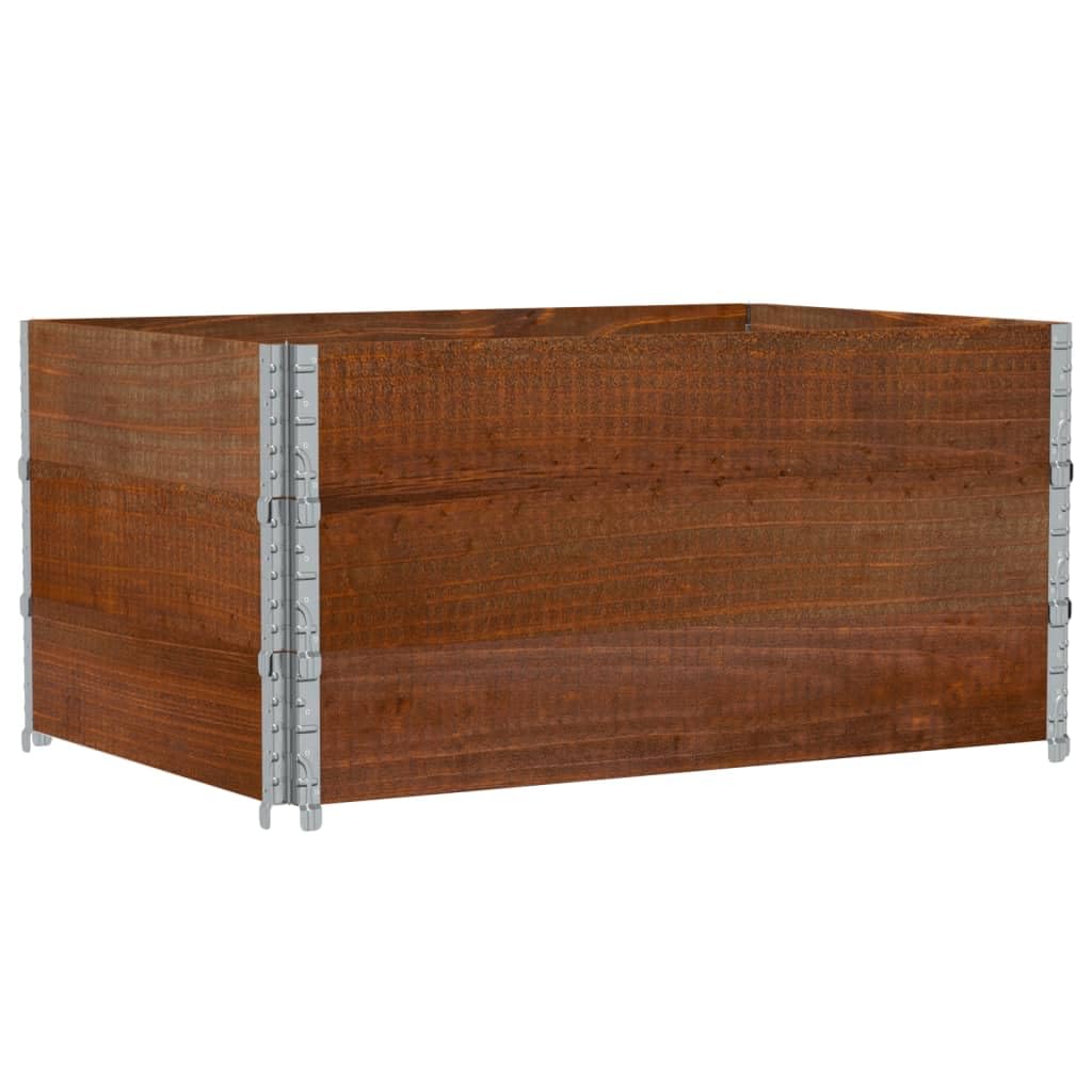 Paretali per Pallet 3pz Marroni 120x80cm Legno Massello di Pino, Movimentazione di Materiali,Pianali di carico e Pallet, 26.8kg-3295369