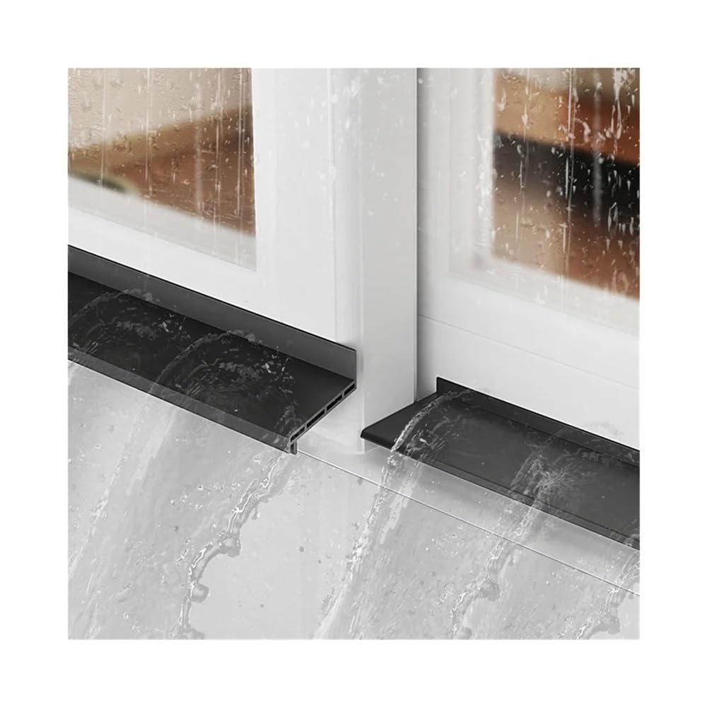 Ropicean 1.1m Weatherstrip, Self Adhesive Sealing Strip, Waterproof Windproof Soundproof Strip for Window, Door & Balcony(L Set)
