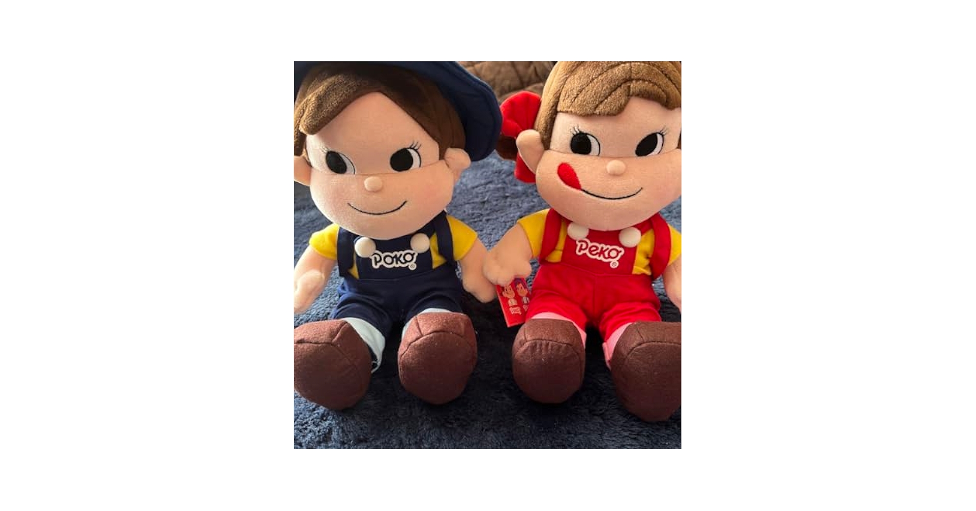 不二家 - 不二家⭐︎ペコちゃん＆ポコちゃん　ぬいぐるみ Amazon.co.jp: 不二家 ペコちゃん︎ポコちゃん ぬいぐるみセット