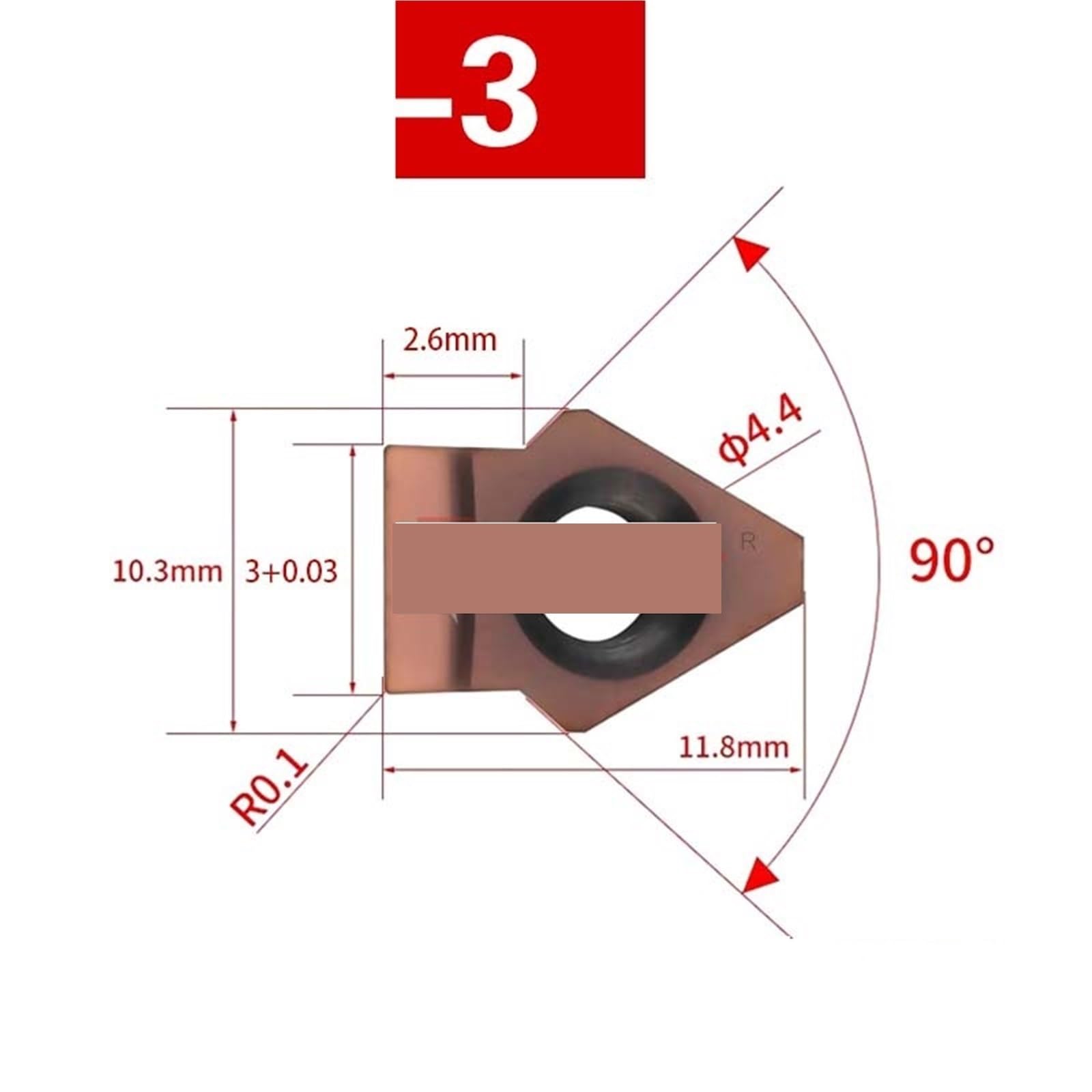 Fraiseuse, Outil de brochage, porte-outil de rainurage de clavette, outil de fraisage de rainure de clavette, outil de positionnement d'engrenage, plaquettes de brochage(3 3mm)