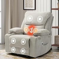 BRTHORY Fauteuil de Relaxation Chaise massant avec Dossier Inclinable Manuellement 150° Incluse Massage en 8 P