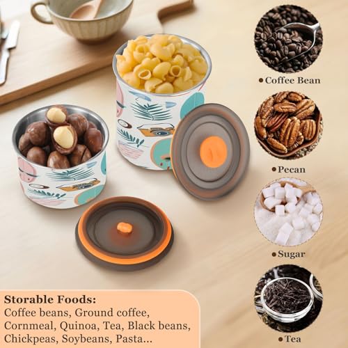 Contenedor de café al vacío sin aire Qilmy acero inoxidable 500 ml miniatura 3