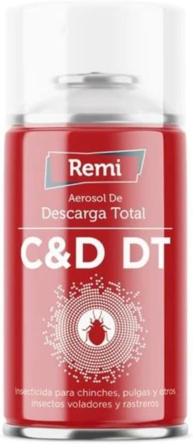 Remi Hogar Descarga Total Anti Chinches y pulgas | Bomba Humo Insecticida | Aerosol | Acción Choque Contra Plagas (150 ml) | Cucarachas, polillas e insectos voladores 12 unidades