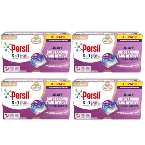 Persil 3-In-1 Washing Capsules, Colour Protect, 40 Washes (Buy 4)