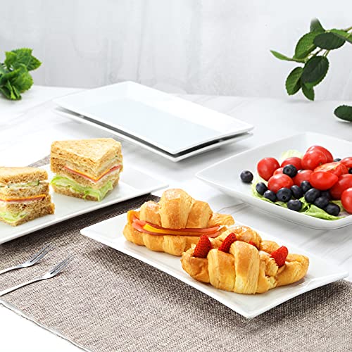 Yedio Porcelain Rectangular Dinner Platters, 9.75 Inch Rectangular Serving Platters For Sushi, Snacks, Cake, Meat, Appetizer Platters thumb #4