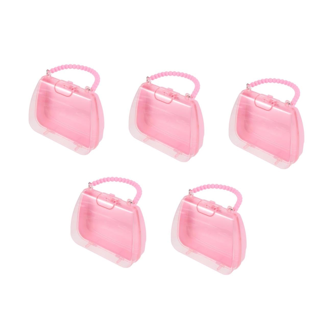 Healvian 5 Piezas Caja de Almacenamiento Portátil para Organizador Multiusos para Accesorios y Manualidades Diseño Creativo y para Viaje y Escuela para Clips y Joyería Infantil
