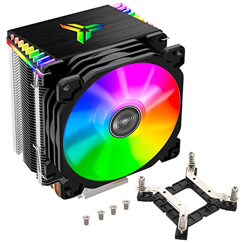 Jonsbo CR1400 RGB CPU Air Cooler, 4 Heat-Pipes, 126mm RGB CPU Fan, Removable 92mm PWM Fans, Fins Bending, 4-pin RGB CPU Cooler, Intel LGA 1700Mounting kit.