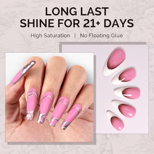 Image of MelodySusie 0.5fl oz Rose Pink Gel Nail Polish, Nails Soak Off UV LED Peachy Pink Gel Polish Gift for Women Nail Art Manicure Salon DIY Nail Design Decoration at Home-A2611
