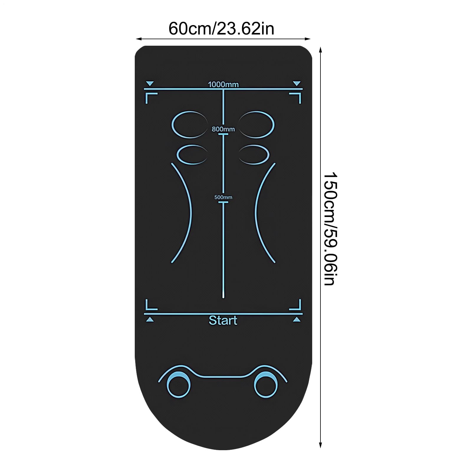 Alfombrilla para Ejercicios con Rueda Abdominal Plegable Antideslizante | Esterilla de Fitness para Pilates, Ejercicios Entrenamiento de Yoga y Fitness con Rueda Abdominal