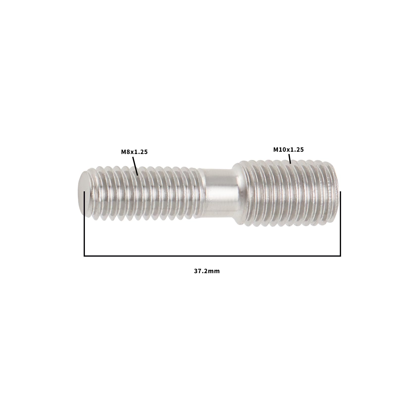 Vis De Réduction YINETTECH M8x1,25 à M10x1,25 - Acier Inox 304 - Lot De 4 - Compatible Moto Aprilia, ATU