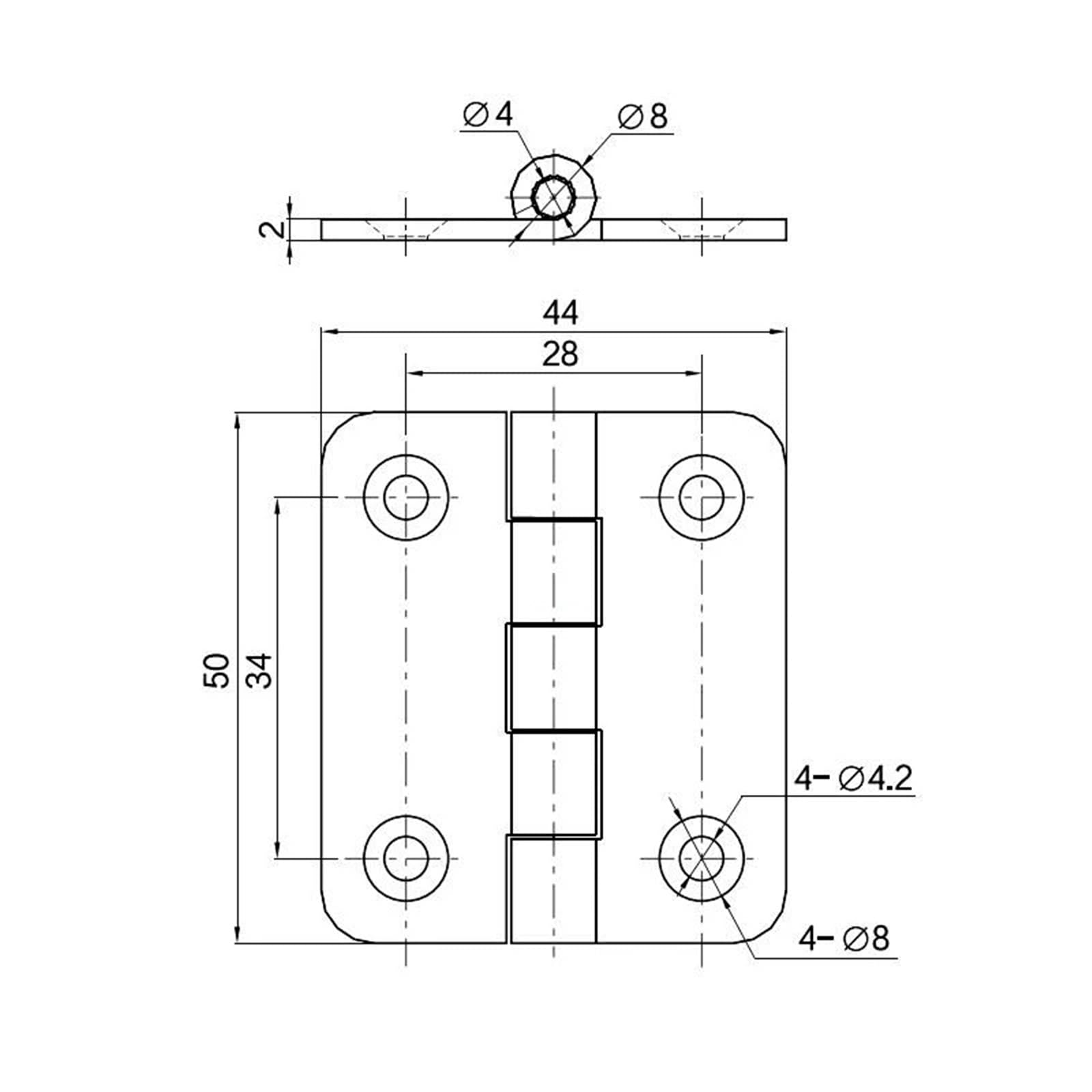 Cerniera for porta con cerniera in acciaio inossidabile SUS304 for armadio for attrezzature industriali 1 pezzo