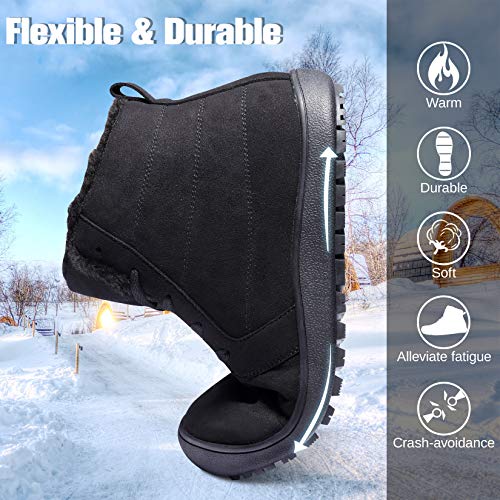 Botas de neve masculinas CAMELSPORTS para inverno, quentes, antiderrapantes, forradas com pele, bota