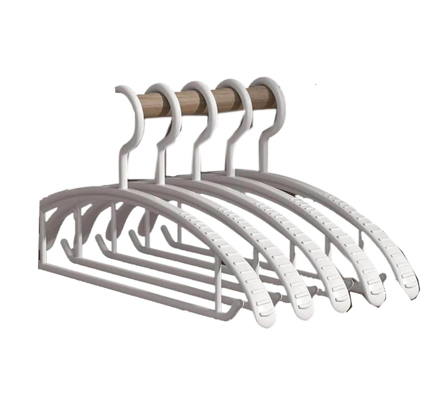 Perchas Camisas 5 Paquetes De Perchas Organizadoras De Armario De Plástico Antideslizantes para Ropa, Pantalones, Faldas, Perchero para Abrigos Hombros para Perchas