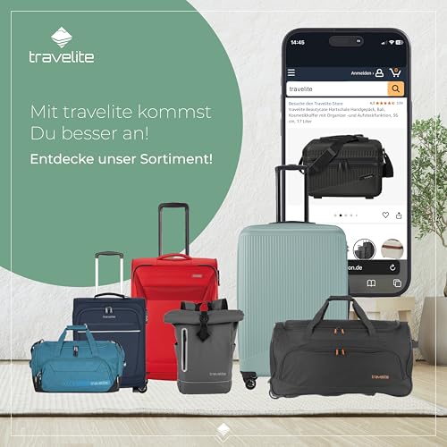 Travelite Crossover Bag, Tabletfach bis 9,7 Zoll, WORKFLOW Schultertasche aus recyceltem Material mit Sicherheitsfach, Umhängetasche 32 cm, 6 Liter