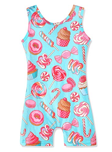 Image of HOZIY Gymnastics Leotards for Girls with Shorts Toddlers Biketards Rainbow Unicorn Dinosaur Mermaid Leopard Flower Galaxy