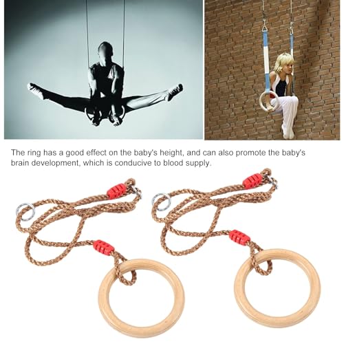Anillas de Gimnasia de Madera Ajustables con Cuerdas miniatura 3