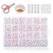 Produktbild PHOGARY 1280pcs Briefnummer Runde Perlen, Weiße Farben Bunt Alphabet A-Z und Nummer 0-9" Acrylperlen Assorted Kit für die Schmuckherstellung