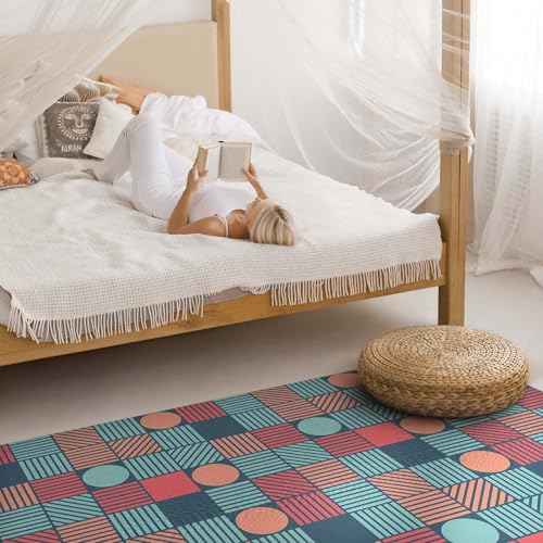 Tapis du sol vinyle Floorart Design haut de gamme rectangle géométrique 80x120