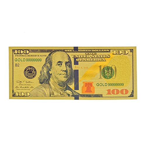3 Premium Bookmarks For,Gold $100 Bills - High Quality Thick Book-Mark To Promote Reading With One Hundred Dollar Usa Bank Note Design - Great Prize For Classrooms, Book Clubs, Libraries (3 Pack) #TOP4
