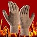 Winter Warm Gloves Solid Color Fashion Elastic Stretchy Thermal Knit Fleece Lined Gloves Mittens for Cold Weather (Khaki, One Size)