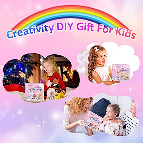Ecofano Make Your Own Mermaids Unicorn Night Light Girls Crafts-Unicorn Mermaid Girls Toys, Diy Unicorn Mermaid Gifts For Girls, Kids Arts Crafts Kit Gifts For 5 6 7 8 Years Old Girls #TOP5
