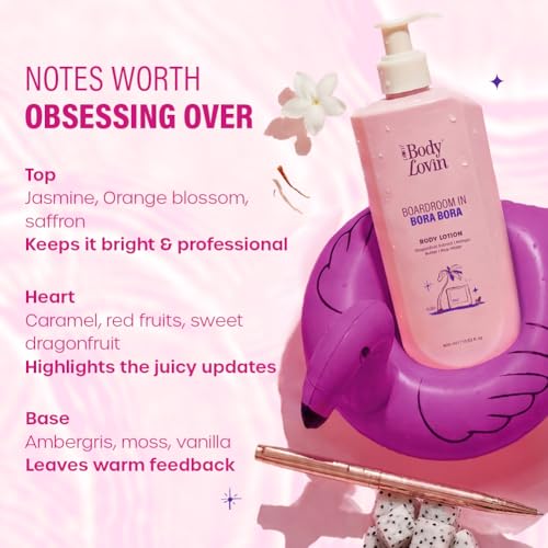 Image of Plum BodyLovin' Boardroom In Bora Bora Body Lotion | Hydrating & Brightening Body Lotion | Lightweight Hydration | Dragonfruit Extract, Mango Butter & Rice Water | Sweet Tropical Fragrance | 400 ml