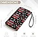 SEBNATAL Fashion Wallets with Smooth Zipper, Large Capacity Horror Movie Watching Blanket Wristlet Clutch Wallet, Unisex Travel Accessories Long Purse