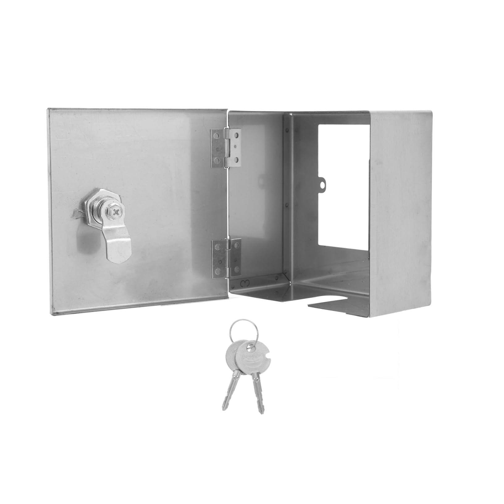 Caja de Conexiones Eléctricas Exterior Inoxidable con Cerradura y Llaves Diseño y Antirrobo para Enchufes Eléctricos para Carga de Vehículos Eléctricos y Uso Exteriores