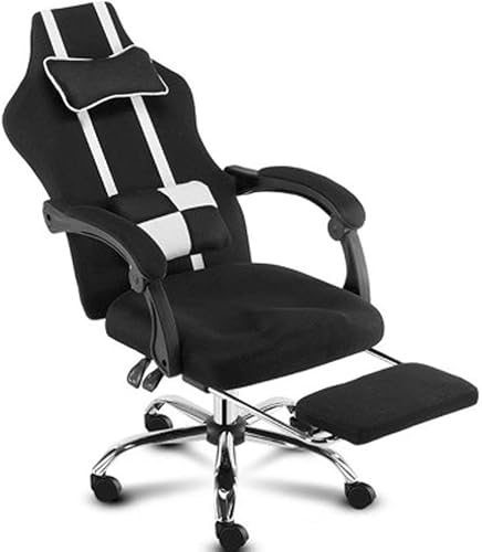 Silla gamer - Silla ejecutiva ergonómica giratoria con reposacabezas y almohada lumbar, silla de computadora de malla para deportes electrónicos,
