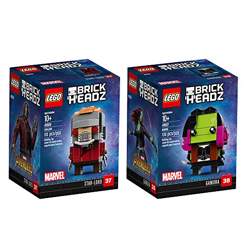 LEGO 6237625 Brickheadz Star-Lord and Gamora Bundle Building Kit (249 Piece)