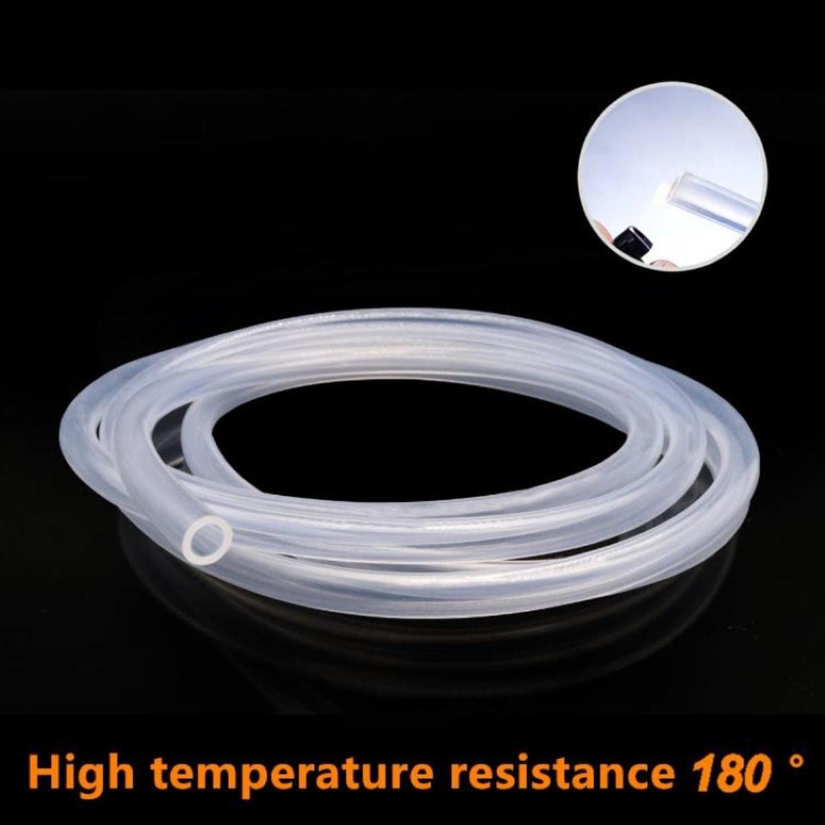 Tubo Silicone Trasparente Uxcell 2 Metri, Diametro 1,5mm Int 2,5mm Est, Flessibile