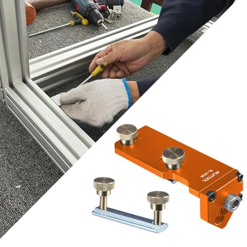 Gabarit de Perçage Profilé Aluminium Ajustable Outil Aide Perforation Menuiserie - 8