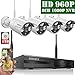 Price comparison product image 2020 NewWireless CCTV Security Cameras System, Home Security Exterior CCTV WiFi Alarm Cameras System, 4 x IP67 Waterproof Night Vision 960P HD IP Camera with 1TB Hard Drive, H264+ Video Compression