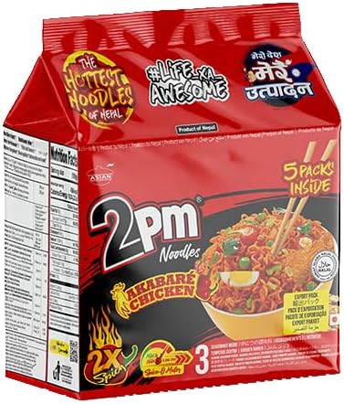2PM 2X Akabare Chicken flavoured hot and spicy noodles