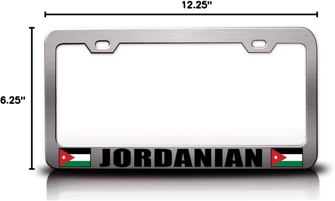 Jordanian Flag Metal Car SUV Truck License Plate Frame Ch c80