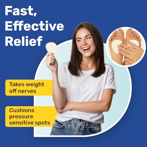 12-Pack Metatarsal Foot Pads for Pain Relief - 1/4” Thick, Ball of Foot Cushions for Women and Men, Forefoot and Sole Support, Metatarsalgia Mortons Neuroma. Metatarsal Pads Ball of Foot Cushions.2