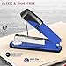 Metal Stapler Heavy Duty 50 Sheet Capacity with 1750 Staples and Staple Remover, Full Strip Staplers for Desk, No Jam, Non-Slip for Office & Classroom, Blue