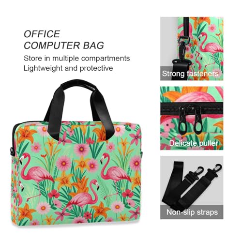 Funda para portátil con asa y correa 15.6 pulgadas verde miniatura 6