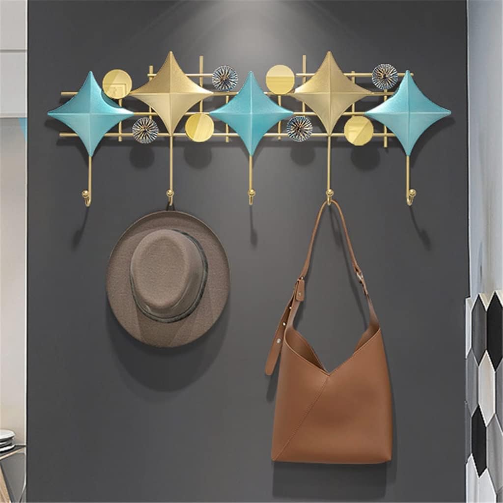JSEIAJB Creative Hook Rack Door Coat Hook Wall Coat Hook Metal Iron Wall Hanging Wall Hook(64cm)