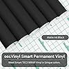 TECKWRAP Smart Black Permanent Adhesive Vinyl, 33 cm X 1.53 m, No Cutting Mat, Smart Vinyl Black Vinyl Ideal for Customizing Mugs, Bottles, Labels, Signs & DIY Crafts, Matte Black #1