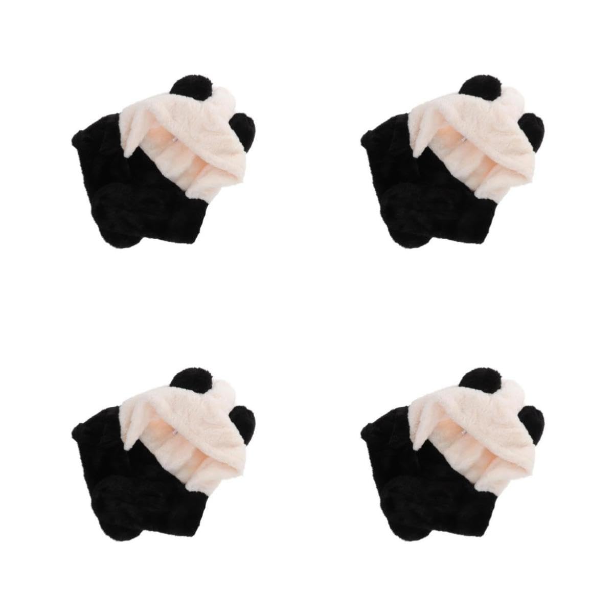 Healeved 4 Pezzi Cappello Panda Donna in Pelliccia Sintetica con Protezione